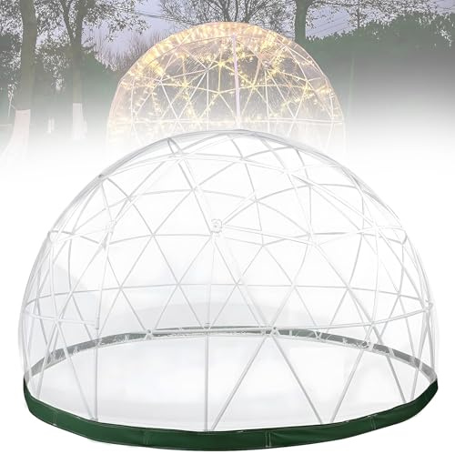 Tenda a cupola da giardino, 3,6 m, impermeabile, con copertura in ABS trasparente, per patio, campeggio e feste