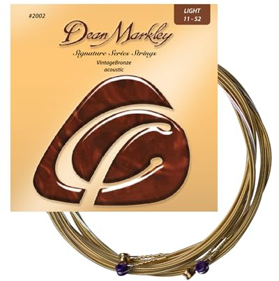 Dean Markley 2002A Vintage bronssträngar för akustisk gitarr, tjocklek LT 11–52