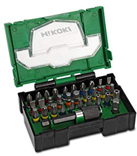HiKOKI 32-teiliger Bit-Satz (BOX I) - Hochwertiges Schraubendreher-Bit-Set für präzises Arbeiten - Torx, PH, PZ, SL Bits - Bit-Box ideal für Heimwerker und Profis