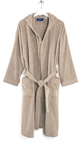 Caleffi – Peignoir Bain Homme et Femme en 100% coton, doux, absorbant et respirant, avec capuche, ceinture et poches – Parfait pour la salle de bain, le spa ou le sauna - Robe Chambre Femme