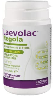 Chiesi Farmaceutici Laevolac Regola 100 Compresse - Integratore Alimentare Che Ti Aiuta a Ritrovare la Regolare Funzionalità dell’Intestino