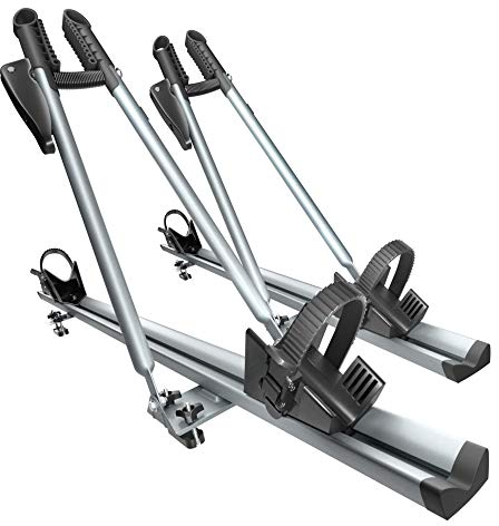 Mossa 2X Dachfahrradträger, Dachfahrradhalter mit Schlüssel und Alubalken - BR9508. Dachfahrradträger, Alu, universal x2-5902538939508