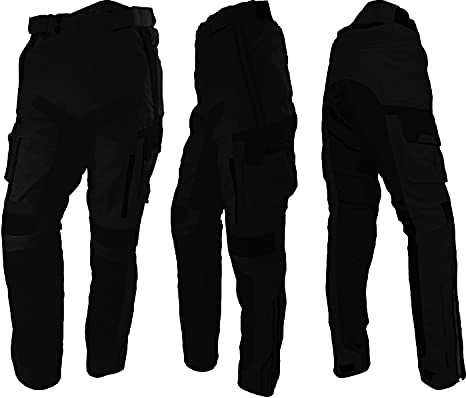 WinNet Pantalone Tecnico da Moto in Cordura con Protezioni Omologate 2° Livello (il più alto)
