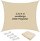 TTL Garden 2,5x3m Sonnensegel Rechteck Sand-beige - Premium Polyester 300D 160g/m² 93% Abschattung - reißfest & robust Sonnenschutz & Wetterschutz für Garten, Balkon & Terrasse, mit 4X Schnur 1,5m
