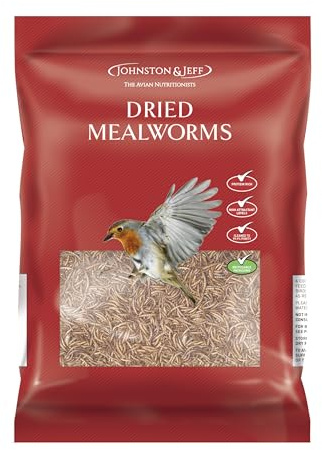 Johnston & Jeff 1kg Dried Mealworms Premium Wild Bird Food Wildlife