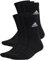 adidas Unisex Cushioned Sportswear Crew Socks 6 Pairs, Black / White, 40-42