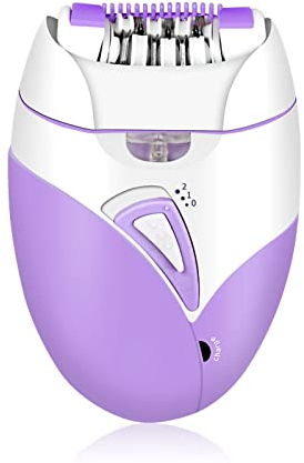 Epilierer Gesichts, Kabelloser Elektrischer Gesichtsepilierer zur Haarentfernung, Epilierer Damen und Bikini Trimmer, Wiederaufladbarer, Abnehmbarer Kopf, Muttertagsgeschenk (Lila)