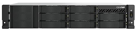 QNAP NAS TS-855eU-RP-8G 8bay 2HE (NAS con montaggio su rack 2U a breve profondità di montaggio e potenza di calcolo 8 core per una virtualizzazione ottimizzata)