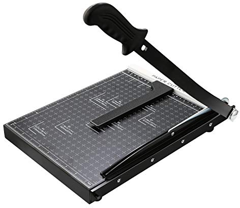 COOCHEER A4 Papierschneider Fotoschneider Profi Hebelschneider Papierschneidemaschine Schneidegerät Bindegerät Schrottmaschineider für Schule & Büro, Schwarz