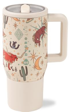 HydroJug Traveler Moderner Trinkbecher mit Henkel und Klapp-Trinkhalm, auslaufsicher, auslaufsicher, isolierter Edelstahl, wiederverwendbar, Gummiboden, 590 ml