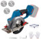 6'' Mini Kreissäge, Handkreissäge kompatibel mit Makita 18 V Akku mit 3 Sägeblättern (150mm), 12000RM/min Mini Akku Kreissäge Bürstenlose Säge mit Einstellbarer Schnittwinkel & Tiefe für Holz (6 inch)