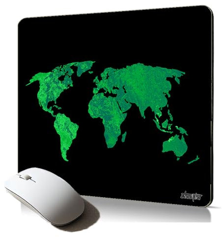 Tapis de Souris Souple Carte Monde Globe Mousepad antidérapant de qualité Design Original Motif