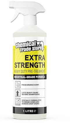 Chemical Trade Store Heavy - Pre-Treatment Carpet & Upholstery Cleaner 1L - Powerful Traffic Lane & Spot Remover Fresh Orange Scent for Dirt & Stains