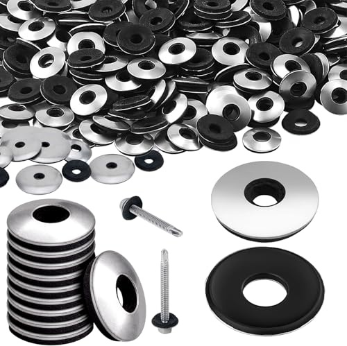 Zeaying Rondelle di Tenuta, 150 Pezzi Acciaio Inossidabile Gomma Rondella, Rondelle Metalliche con Guarnizione in Gomma, Per Elettrodomestici Macchinari Industriali Edilizia Viti Tenuta, (M6,3 x 16mm)
