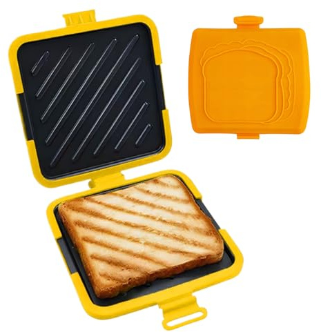Davivian Tostadora De Sándwich | Superficie Antiadherente Y Resistente Al Calor,Sartén Prensa Para Sándwiches Y Tostadas | Para Reuniones Hogar Apartamento Dormitorio Viaje Desayuno Toastie Empanada