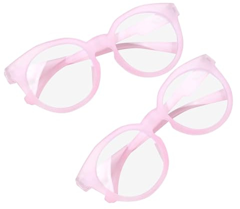 HANABASS Gafas Filtro de Luz Azul 2 Unidades Montura Flexible Rosa Protección UV para Ordenador y Videojuegos Gafas Infantiles para Estudio y Entretenimiento