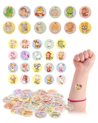 QEQSHQO 240 Tiritas Infantiles Redondas Pequeñas, 2,3 cm Tela Transpirable, Adaptación Flexible que Previene Ampollas y Rasguños en Juegos y Vacunación