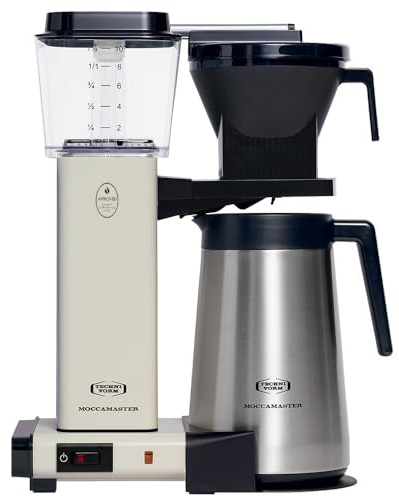 Moccamaster KBGT, Kaffeemaschine mit Thermoskanne, Filterkaffeemaschine, Off-White, 1.25 Liter, Farbe