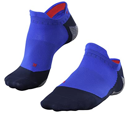 FALKE RU5 Race Invisible M In filo funzionale antivesciche 1 paio, Calzini da corsa Uomo, Blu Cobalt 6712, 46-48