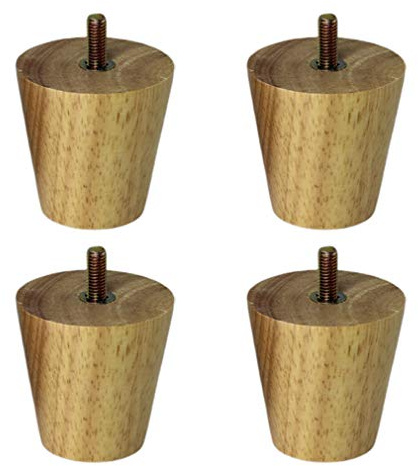 Juego de 4 Patas de Sofá de Madera,Patas para Muebles de Mesa de Café Cónicos,Reemplazo para Armario de Escritorios de Gabinete de TV,con Varilla Roscada M8/M10(M10(10MM)8cm/3.15in)
