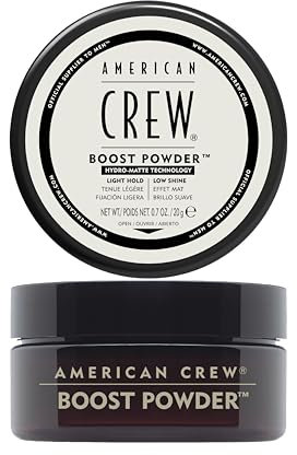 American Crew Boost Powder, Polvere Styling Volumizzante Uomo, Tenuta Leggera & Finish Opaco, Dona Corpo, Spessore e Volume ai Capelli, 20g