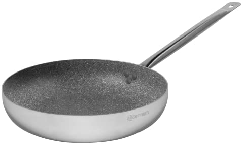 Aeternum, Grande Famiglia, Grandi Dimensioni, Padella Antiaderente, Adatto all'Induzione, Diametro 32 cm, Alluminio, Argento