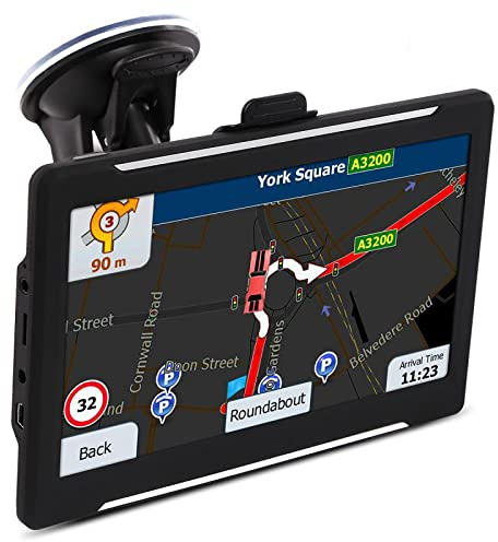 Baceyong Navigatore GPS per Camion e Auto - 7 Pollici Touch Screen HD, Mappa a Vita del Regno EU e UK, FM 8G DDR256M HGV