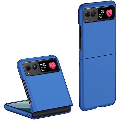 Topme Coque de téléphone Hard Skin pour Motorola Moto Razr 40 6.9, Manchon de Protection Antichoc en Polycarbonate - Bleu Klein
