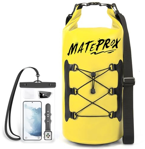 MATEPROX Waterproof Dry Bag 5L/10L/20L Floating Roll Top Beach Dry Sack Waterproof Boat Dry Bags for Kayaking Hiking Rafting and Camping with Waterproof Phone Pouch