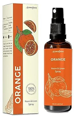 AROMAFUME - Spray per Ambienti e Biancheria agli Olii Essenziali 100% Naturale (ARANCIA)