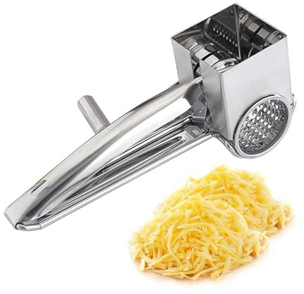 Tanxier Moulin à Fromage Râper,Râpe à Fromage Rotative en Acier Inoxydable pour la Découpe Le l'ail Les Noix Le Gingembre la Carotte
