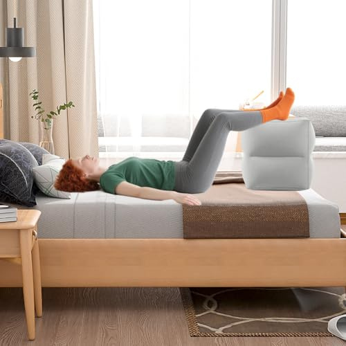 Gohytal Cubo per dischi intervertebrali, cubo per letto a gradini, cubo di stoccaggio per gradini, cuscino gonfiabile, cuscino per disco, supporto gambe per esercizi sulla schiena, cuscino per gambe