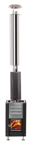 amocane Chauffage à bois et kit de cheminée pour sauna sec/humide, en acier inoxydable 304 avec chauffage électrique 9-15 kW 90,6 °C, accessoires de sauna pour sauna traditionnel à vapeur/tonneau