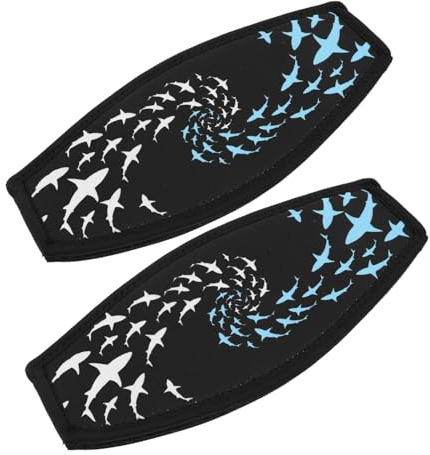 Healvian 2 Pezzi Cinturino e Previene Irritazioni in Neoprene a Doppio Strato Riduce la Trazione sui Capelli per Maschera da Sub e Snorkeling per Sport Acquatici, Uomo e Donna