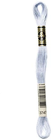 DMC 117-3747 Mouline Stranded Cotton Six Strand Embroidery Floss Thread, Light Blue Violet, 8.7-Yard