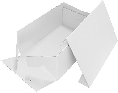 PME CBO903 Boîte à Gâteau Rectangulaire, Plastique, Blanc, 1.5 x 28 x 38 cm