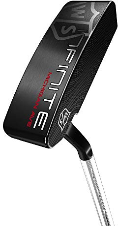 Wilson Staff Herren Putter, Rechtshand, Infinite Michigan Ave, Länge: 34 Zoll, schwarz/silber, WGW90305034