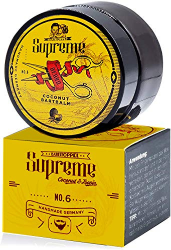 Cera da barba Cocos Cocos profumo da uomo ● Profumo originale Bartstoppel© Supreme Serie ● con olio di argan di jojoba e olio di ricino