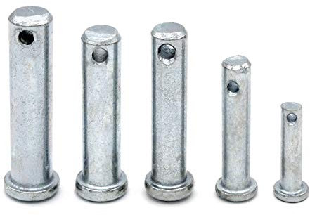 HEAVYTOOL Sicherungsbolzen verzinkt 11mm x 45mm (10 Stück) Bolzen Splintbolzen Stecksplint Sicherungsstift Steckbolzen