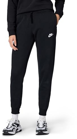 Nike Sportswear Club Fleece Mid-Rise Joggers Womens Size - Small Black/White
