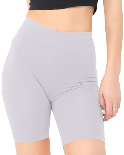 The Fancy Dress® Women's Cotton Cycling Shorts - Ladies Yoga Gym Workout Running Cycling Sports Shorts Stretchy 1/2 Length Over-Knee Legging Plus Size 6-30