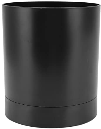 Lwuey Pots à Ustensiles pour Comptoir de Cuisine, Porte Egouttoir Rangement Inox Stockage Élégant Ferme Respirant Sécher PP Antidérapant Domicile Durables Surface Mate Cuillère Fourchette Noir