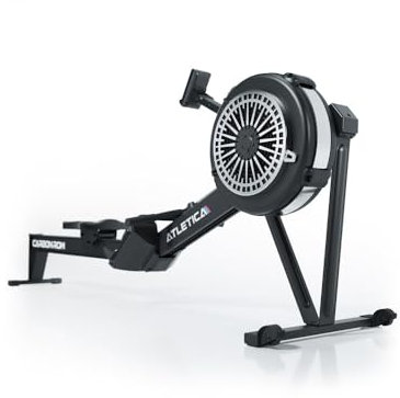 Atletica CarbonRow Rudergerät Ruderergometer für EIN gelenkschonendes Ganzkörpertraining mit Variabler Belastung | Luftgebremstes Schwungrad