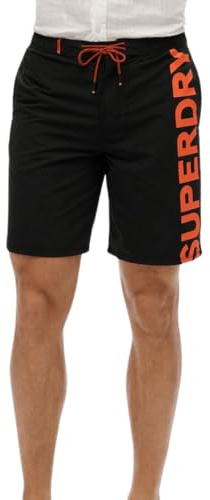 Superdry klassiska 48 cm boardshorts för män med logotyp