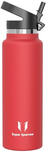 Sparrow Borraccia Termica con Cannuccia 1.5L-Borracce Termiche Acciaio Inox