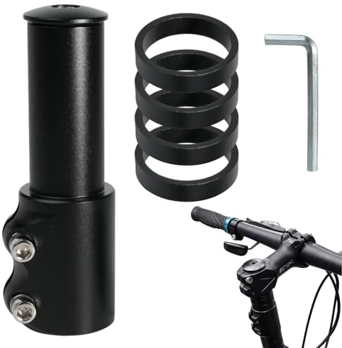 leruiyezs Rehausse Potence VTT pour rehausse Guidon VTT 28,6 Alliage d Aluminium,rehausse Guidon Velo Réglable avec Rallonge de Tige pour Vélo de Route VTT BMX,rehausseur Guidon VTT for Pivot 28,6 mm