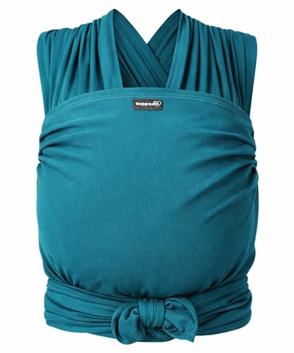 Hoppediz Elastisches Babytragetuch ab Geburt, Petrol 4,60 m