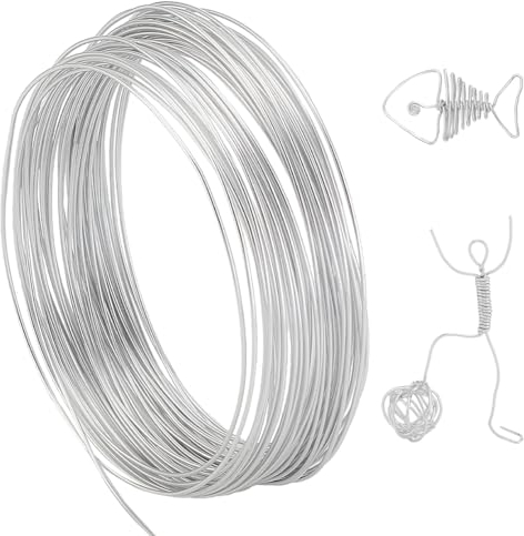 PandaHall 1 Rolle 0.8mm Aluminiumdrähte 10m Draht zum Basteln Schmuckdraht Aluminiumdraht Bindedraht Modellierdraht Draht für Schmuckherstellung Bastelarbeiten