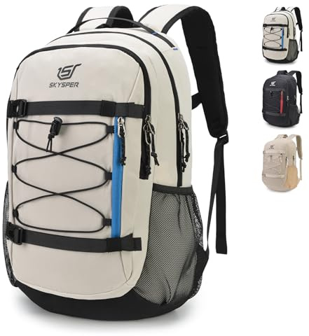 SKYSPER 25L Backpack 15.6inch Laptop Rucksack Water Resistant Lightweight Daypack for Travel Hiking Business Work College School Women Men