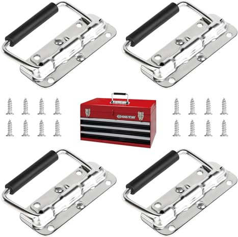 SUPAWAY Lot de 4 Poignée en Acier Inoxydable 110mm avec Caoutchouc pour Boîte de Rangement Encastrable Toolbox